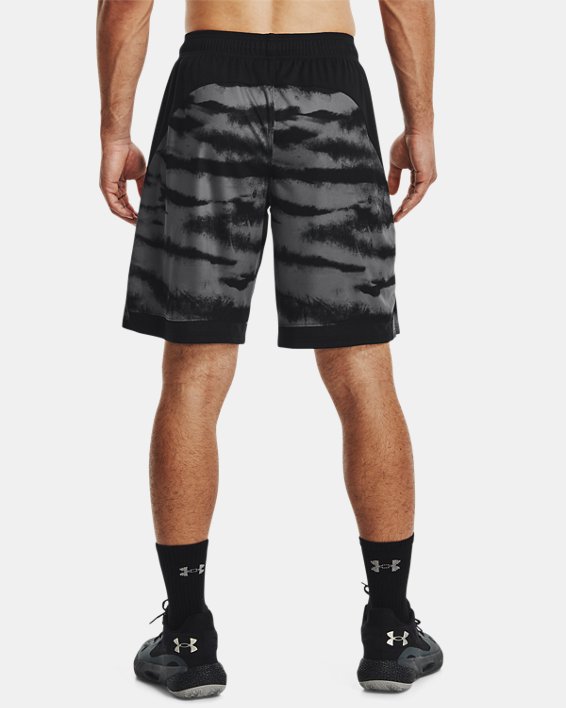 Men's UA Baseline 10'' Printed Shorts, Black, pdpMainDesktop image number 1